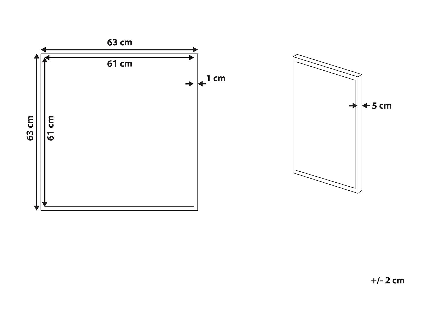 Lienzo CASTRO Motivo animal 63 x 63 cm Multicolor