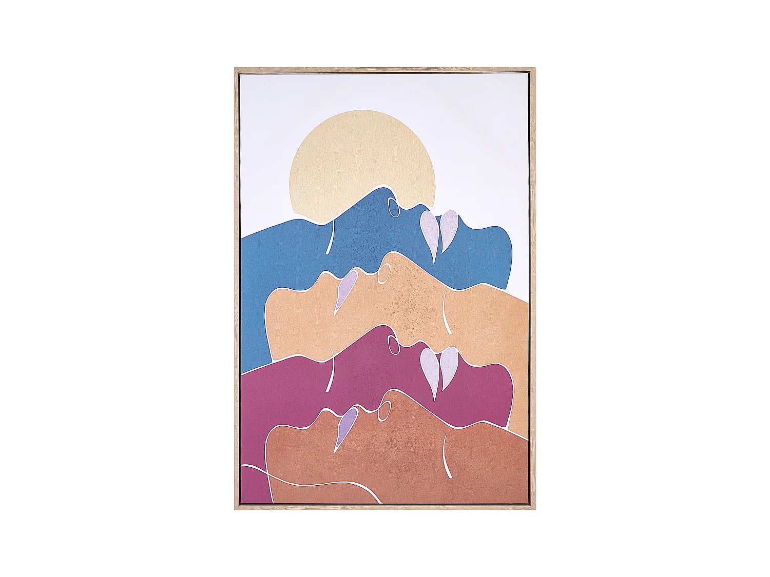 Imprimé sur toile FASANO Motif féminin 63 x 93 cm Multicolore