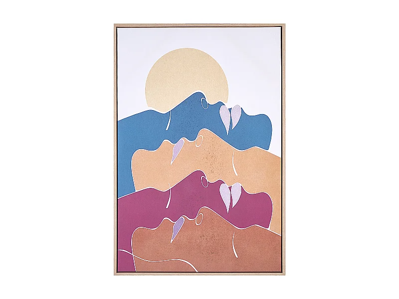 Stampa su tela FASANO Motivo femminile 63 x 93 cm Multicolore