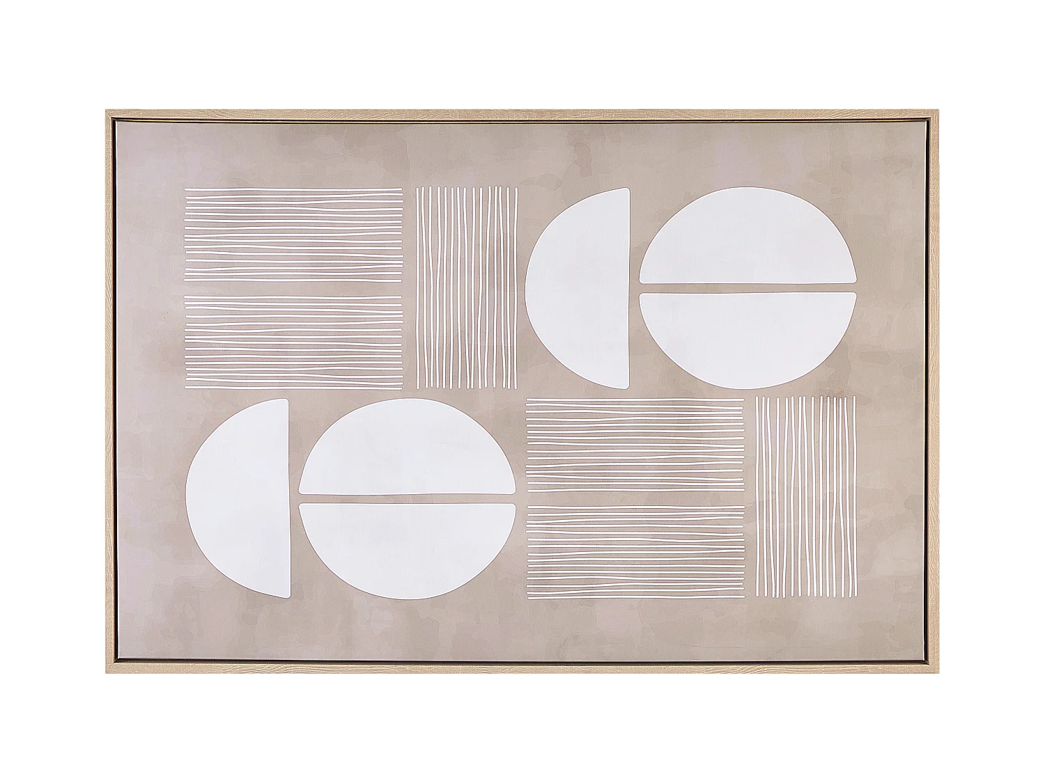 Stampa su tela RACALE Motivo astratto 63 x 93 cm Beige