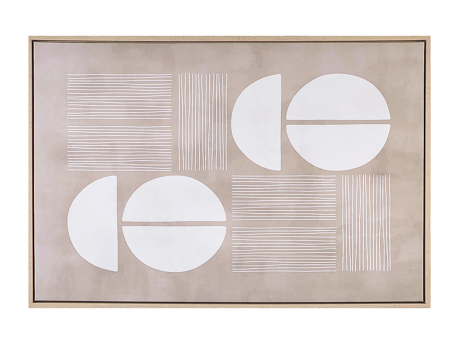 Stampa su tela RACALE Motivo astratto 63 x 93 cm Beige