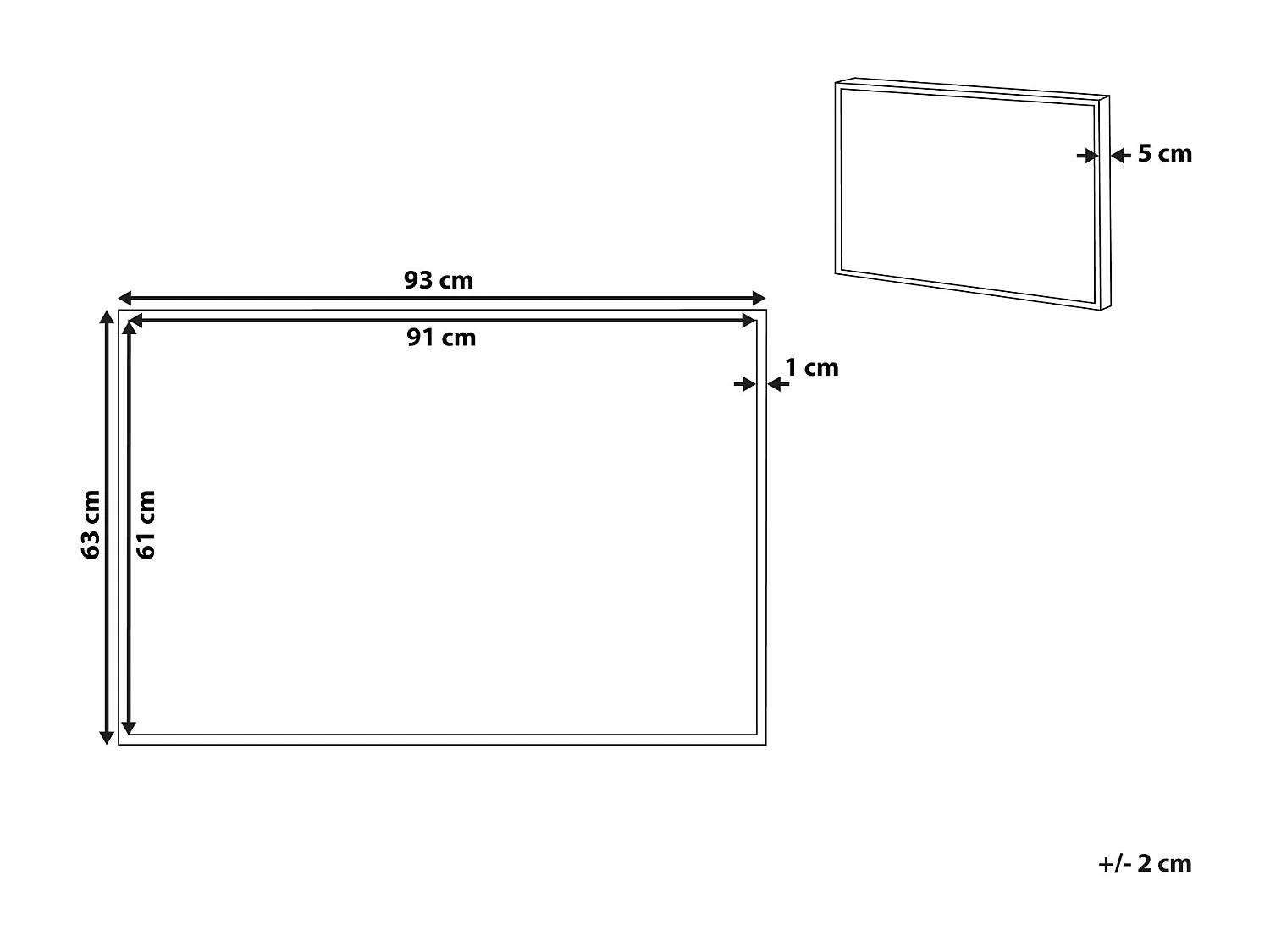 Stampa su tela RACALE Motivo astratto 63 x 93 cm Beige