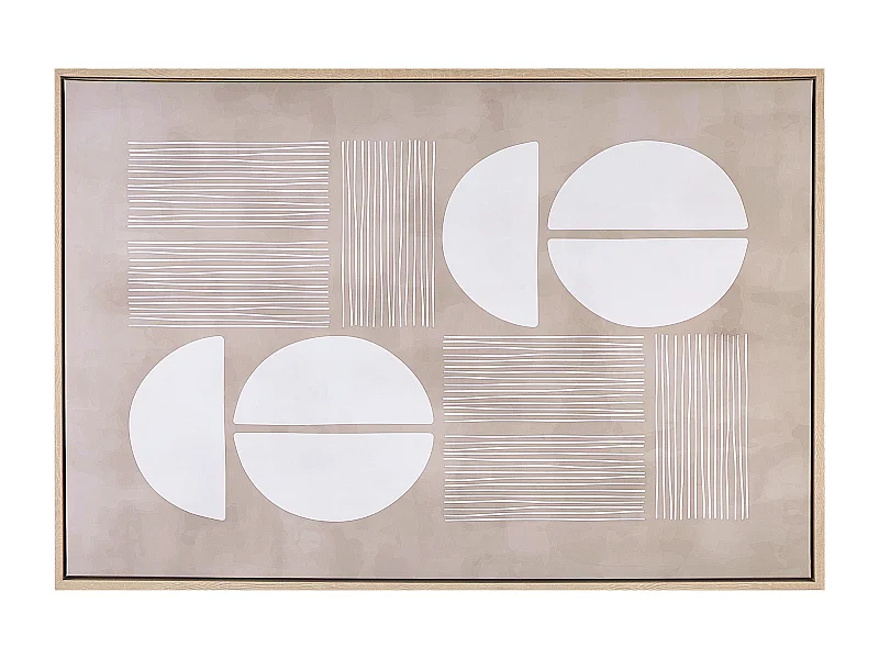 Canvas RACALE Abstraktes Muster 63 x 93 cm Beige