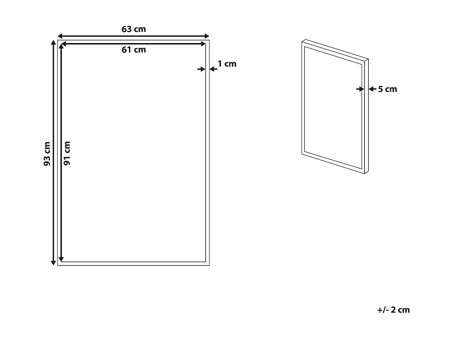 Imprimé sur toile STATTE Motif abstrait 63 x 93 cm Noir