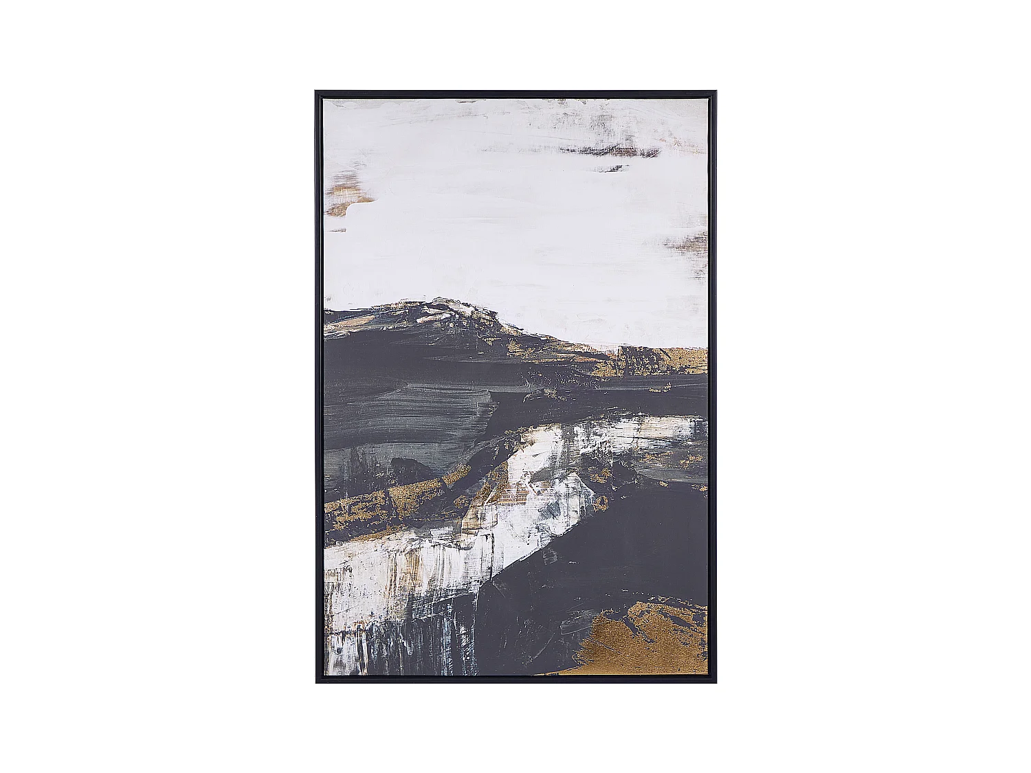 Imprimé sur toile STATTE Motif abstrait 63 x 93 cm Noir