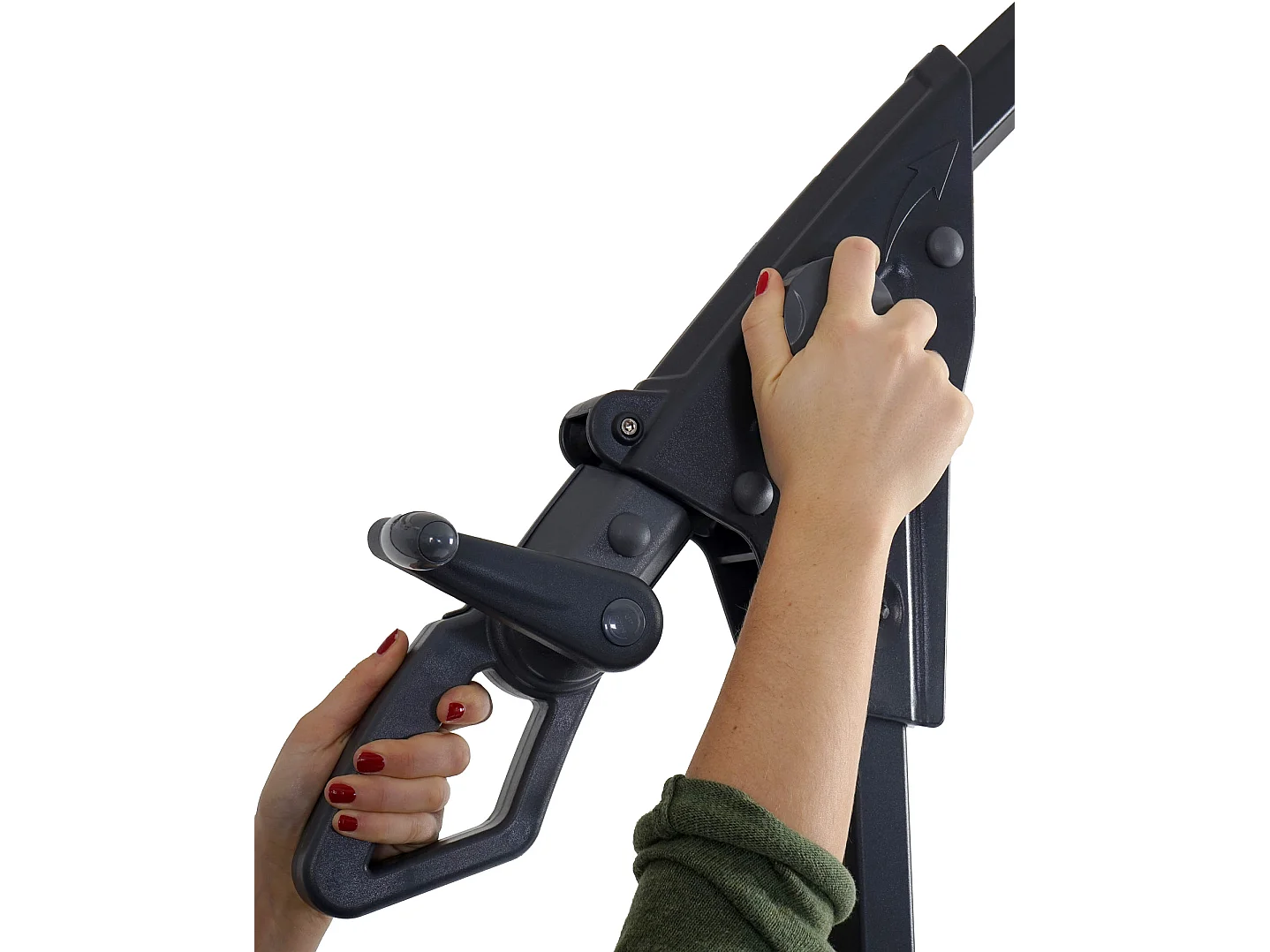 Zweefparasol met verlichting MCW-D14,  crème-wit met standaard