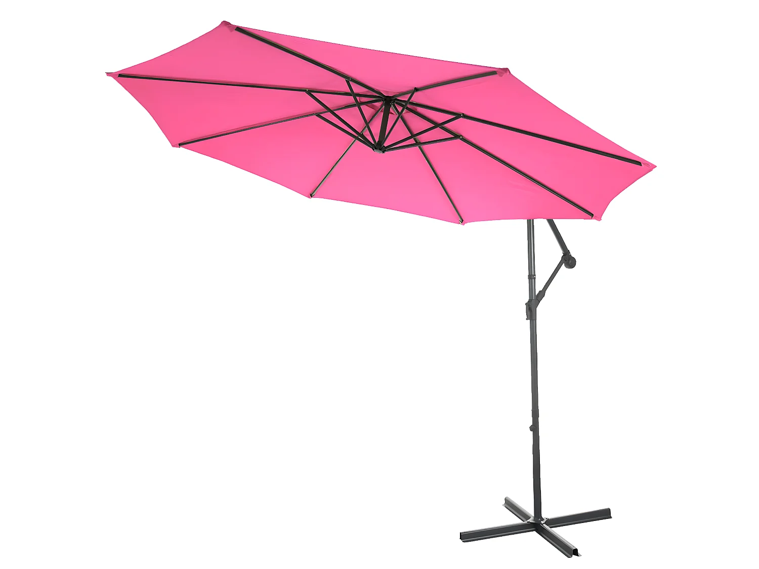 Kantelbare zweefparasol Terni,  roze zonder voet