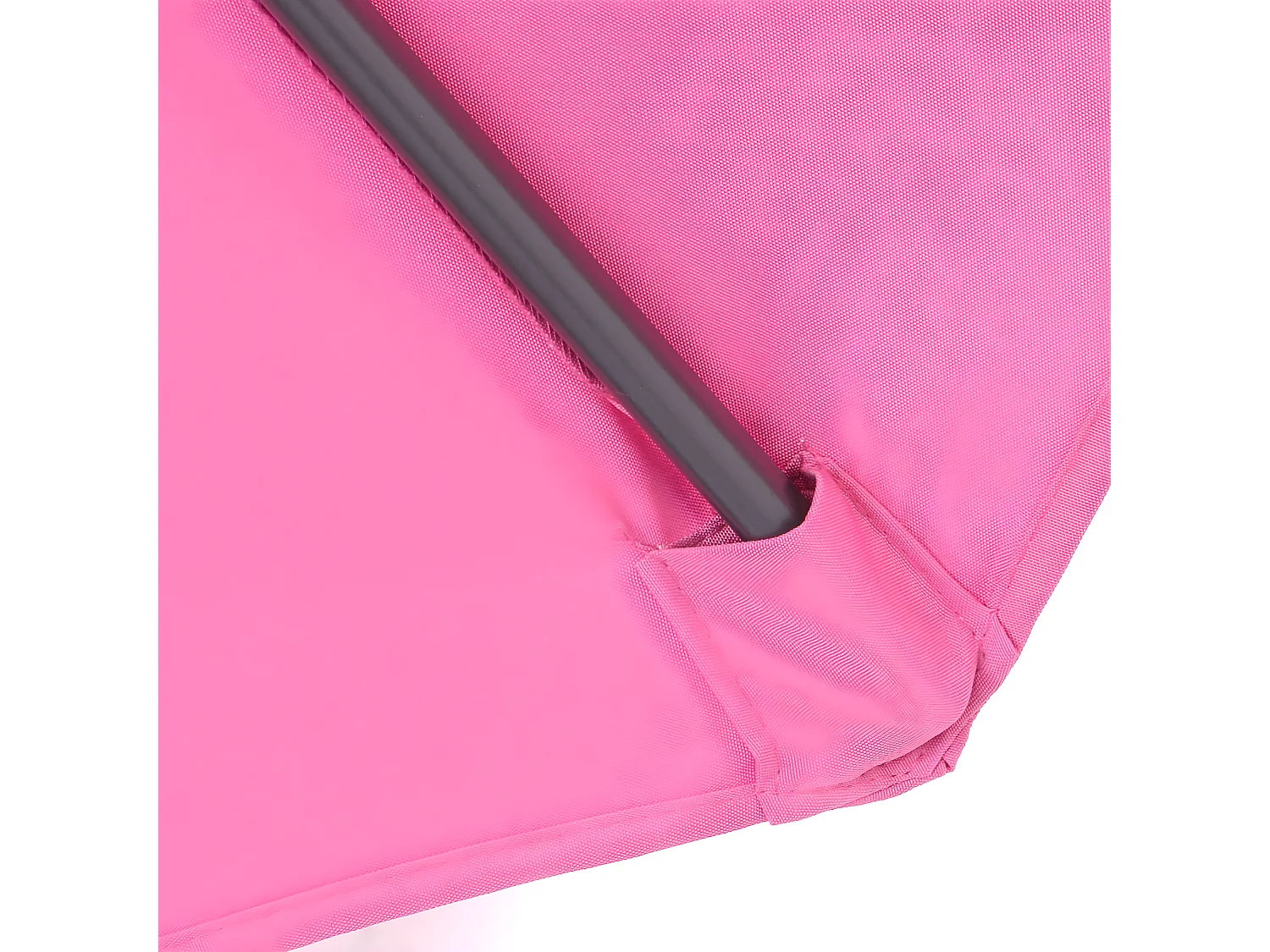 Parasol déporté Terni Ø 3m inclinable,  rose sans socle