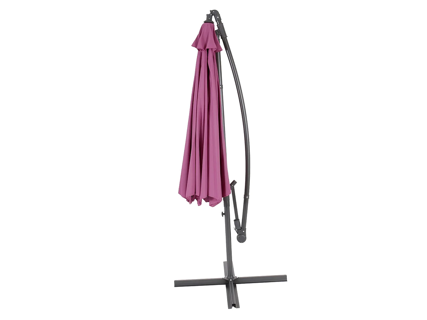 Kantelbare zweefparasol Terni,  lavendel-rood zonder voet