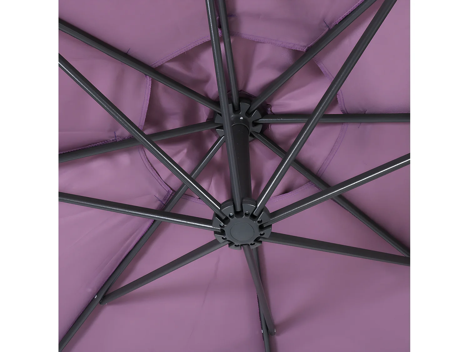 Kantelbare zweefparasol Terni,  lavendel-rood zonder voet