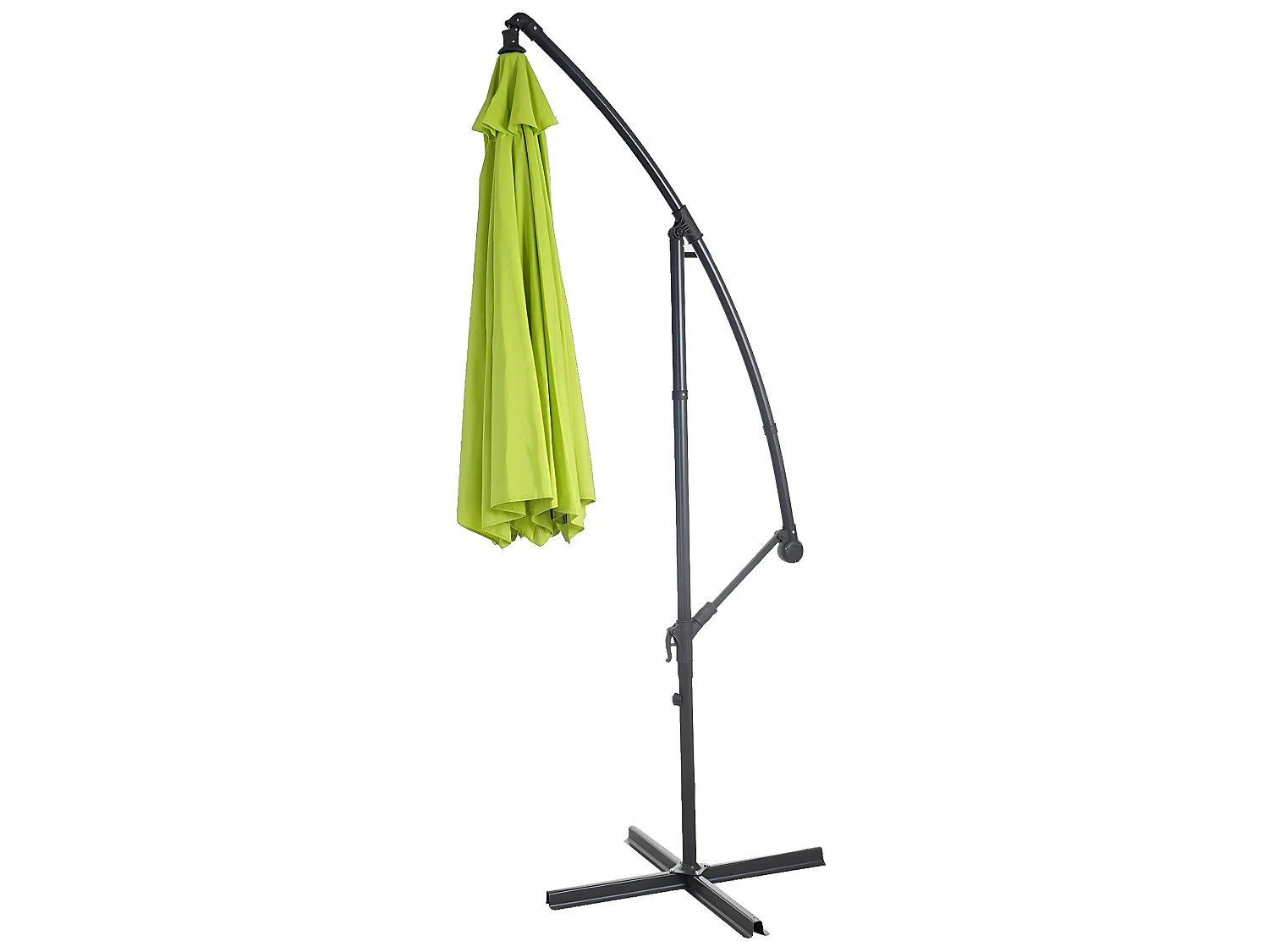 Parasol déporté Terni Ø 3m inclinable,  vert limon sans support