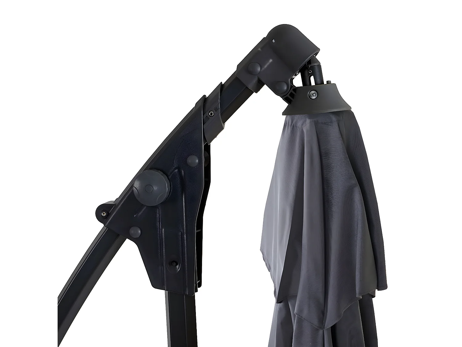 Okrągły parasol wspornikowy MCW-D14,  antracyt ze stojakiem