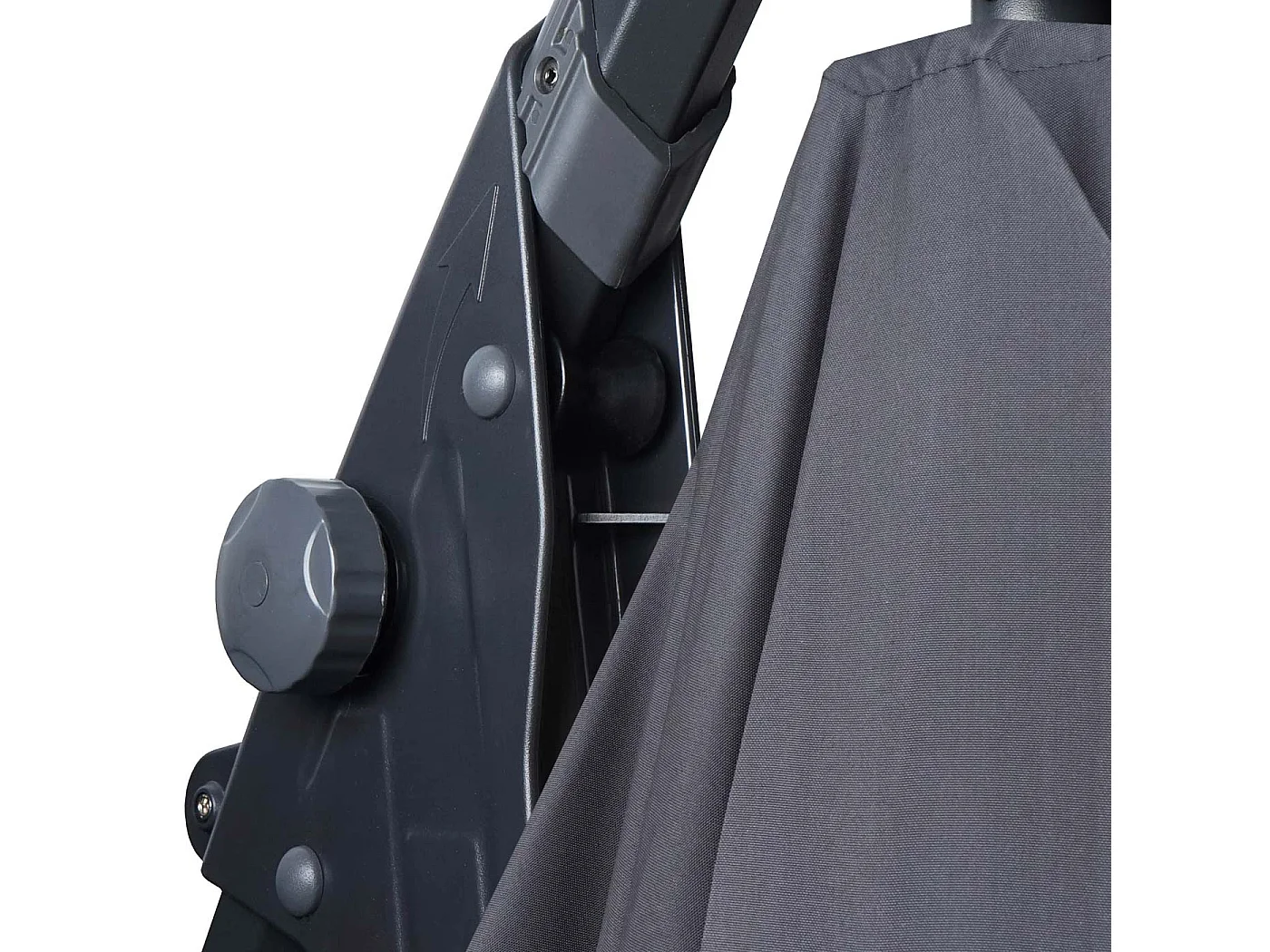 Okrągły parasol wspornikowy MCW-D14,  antracyt ze stojakiem