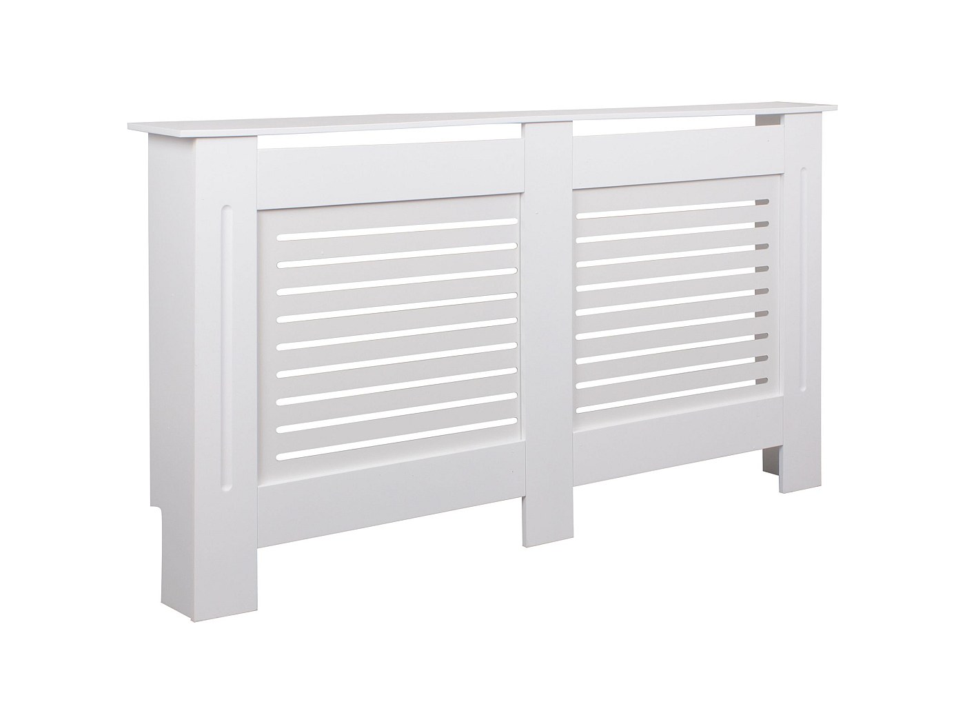 Cache-radiateur Avec Tablette – Blanc, Dimensions 50x80x15 Cm, En PVC Bois-plastique, Porte D'accès Pratique - 11