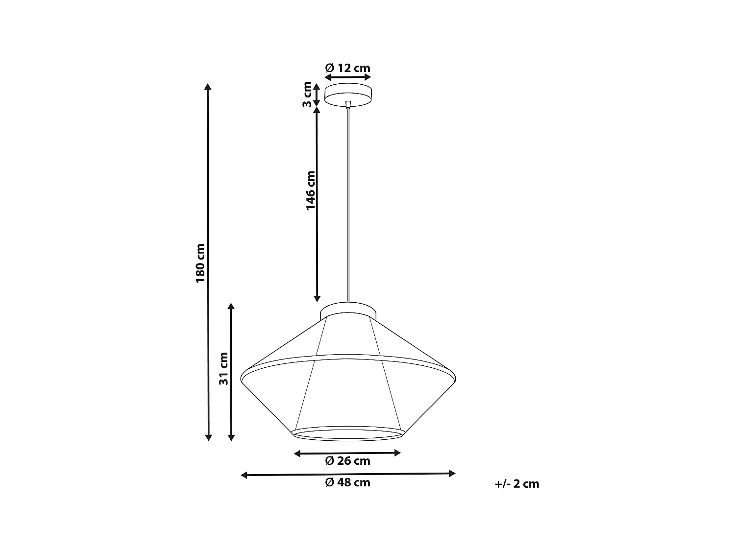 Lampe suspension PALMETTO Coton Beige