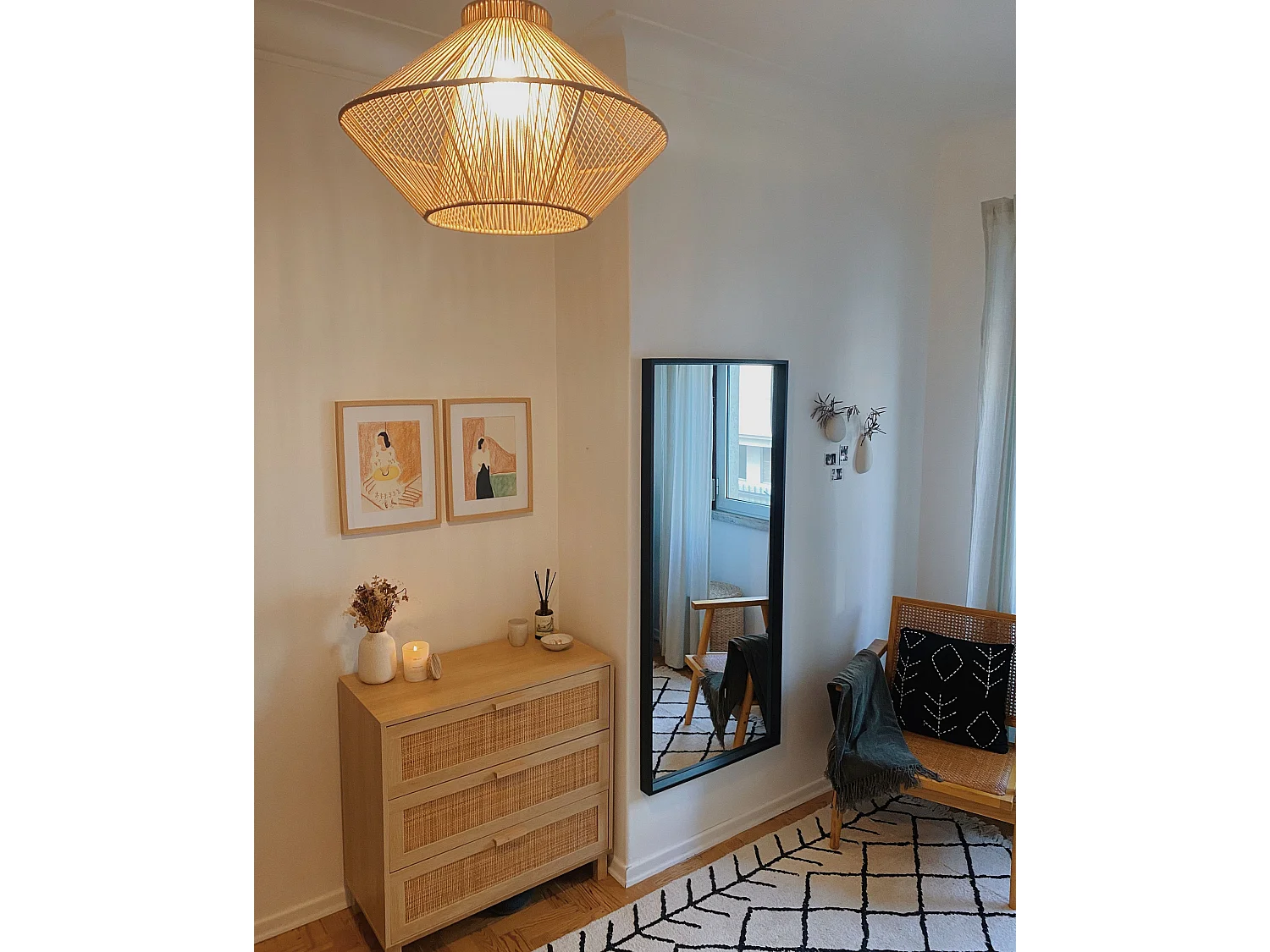 Hanglamp PALMETTO Katoen Beige
