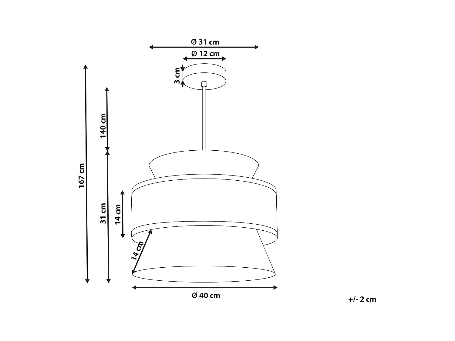 Hängelampe LUYANO Rattan Beige