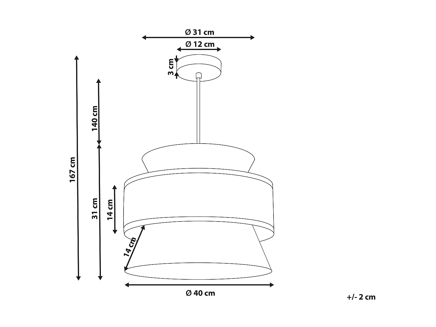Lampe suspension LUYANO Rotin Beige