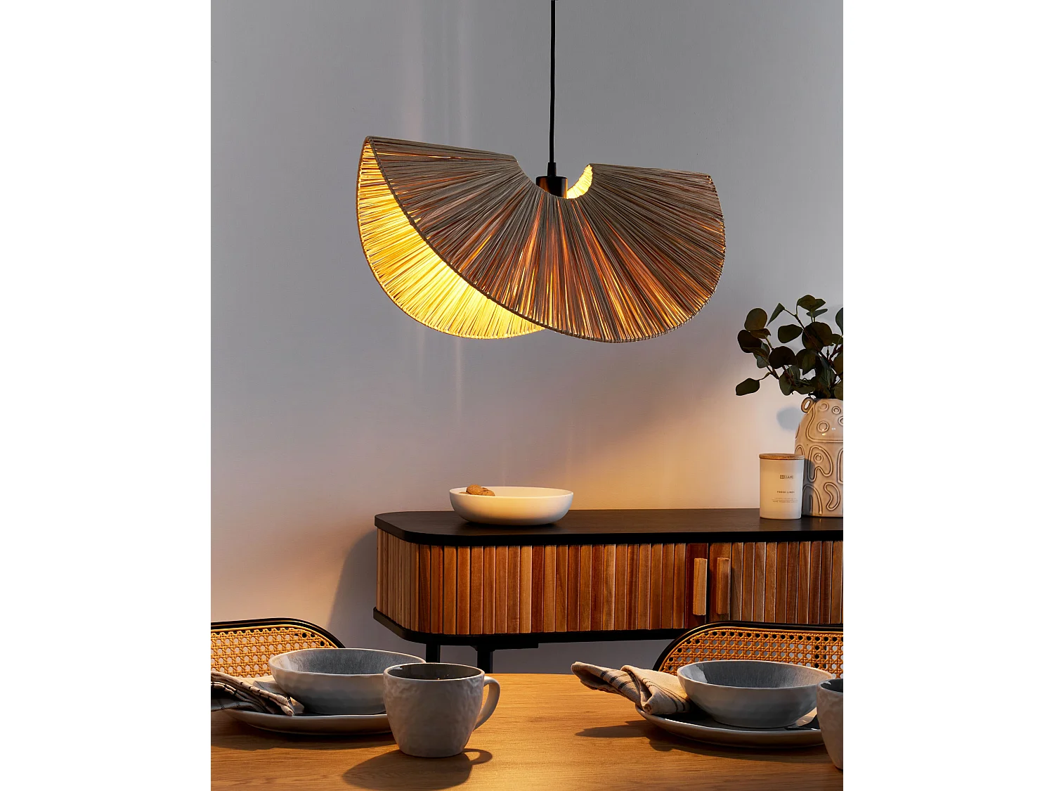 Hanglamp HERRON Papier Natuurlijk