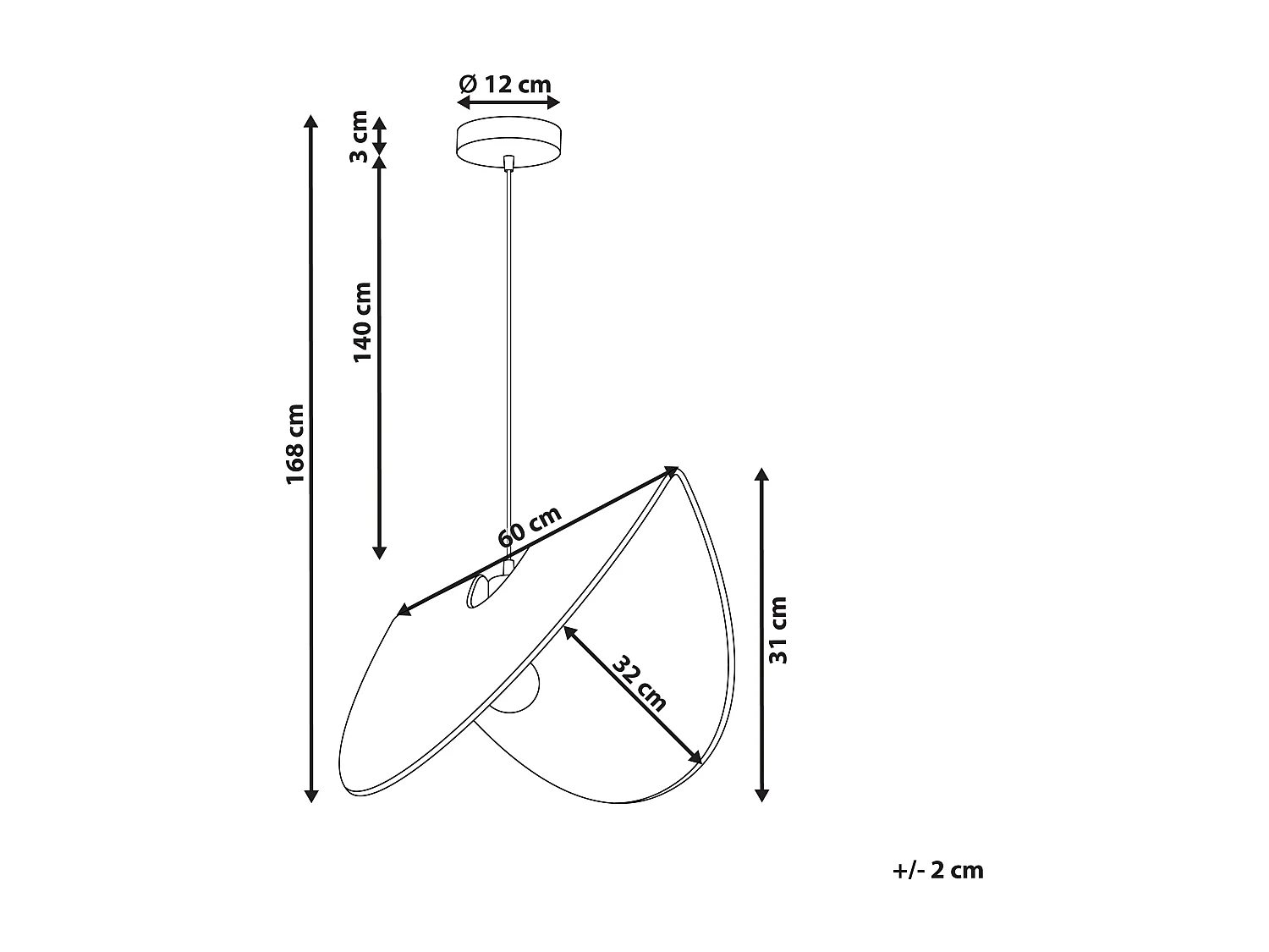 Lampa wisząca HERRON Papier Naturalny