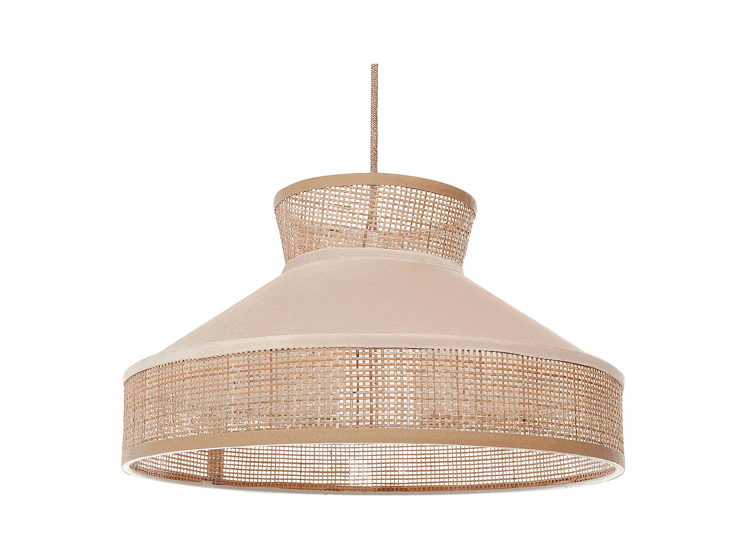 Lampe suspension BATALI Rotin Beige