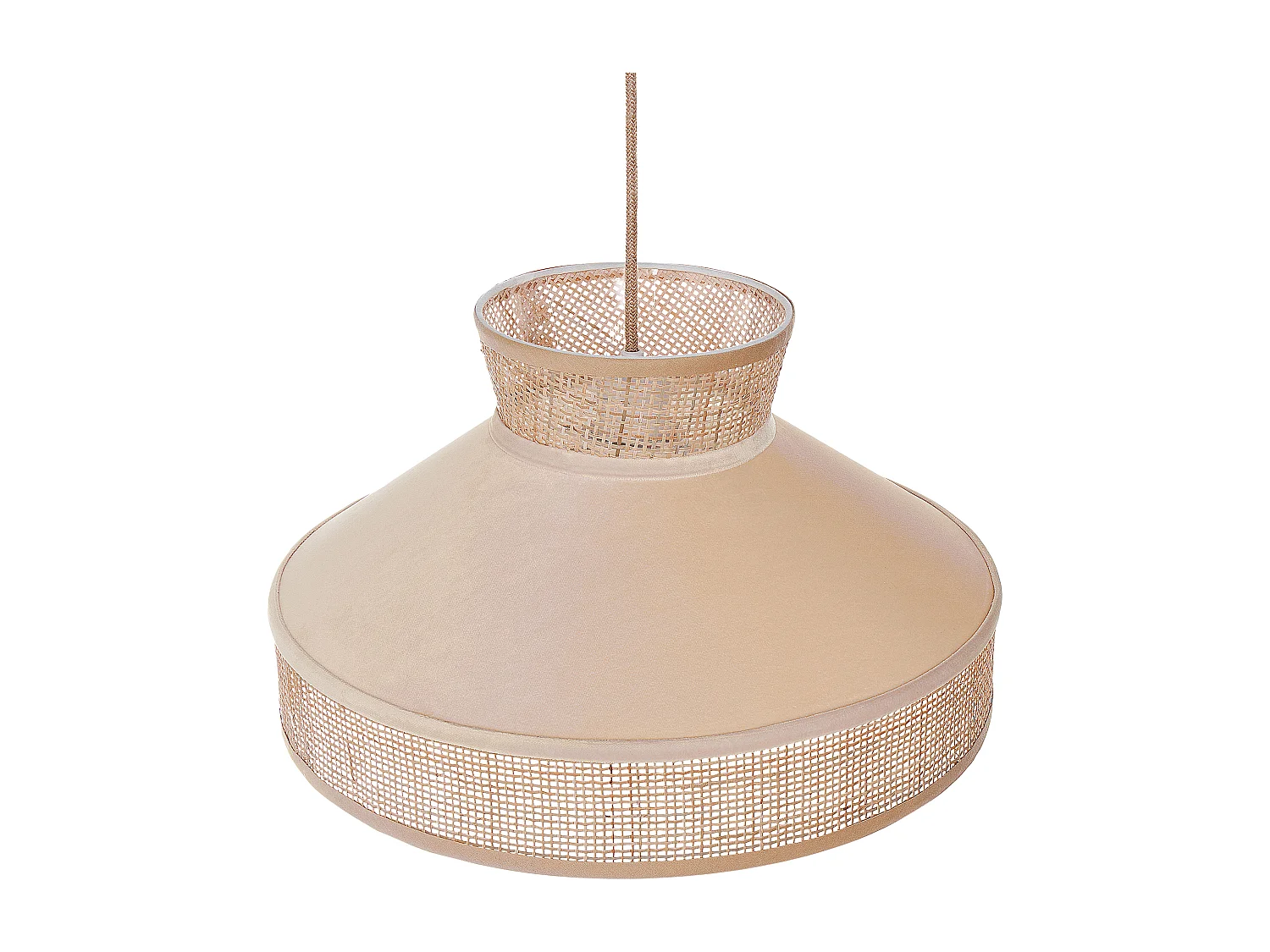 Lampe suspension BATALI Rotin Beige