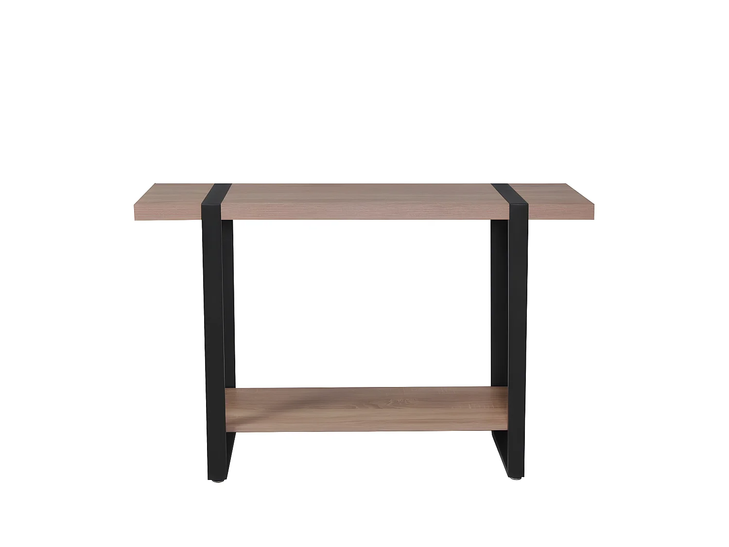 Console SINTRA 120X30 cm / Décor Chêne blanchi et métal noir