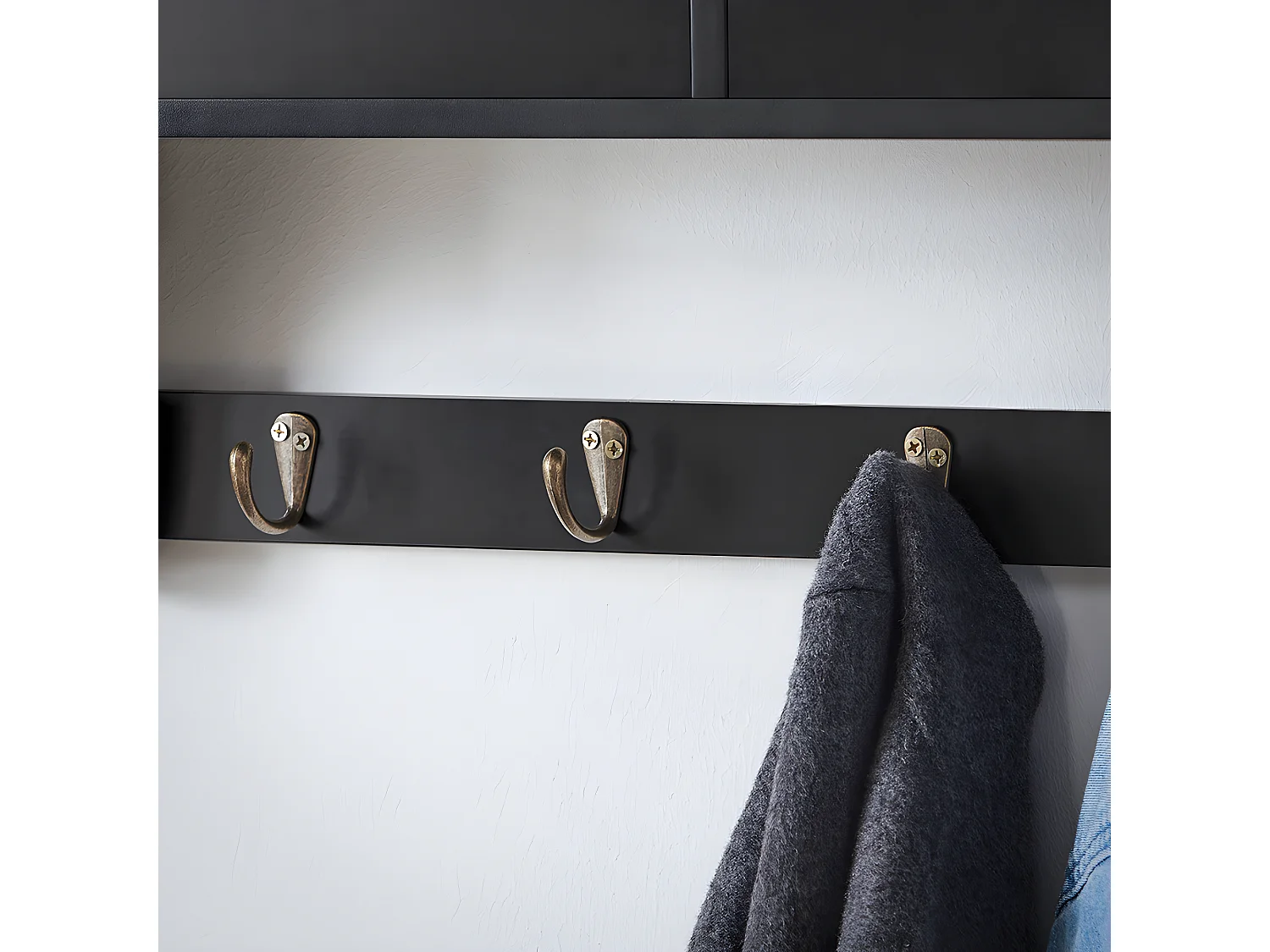 Półka ścienna z 5 Haki i 2 szuflady FRG178-SCH