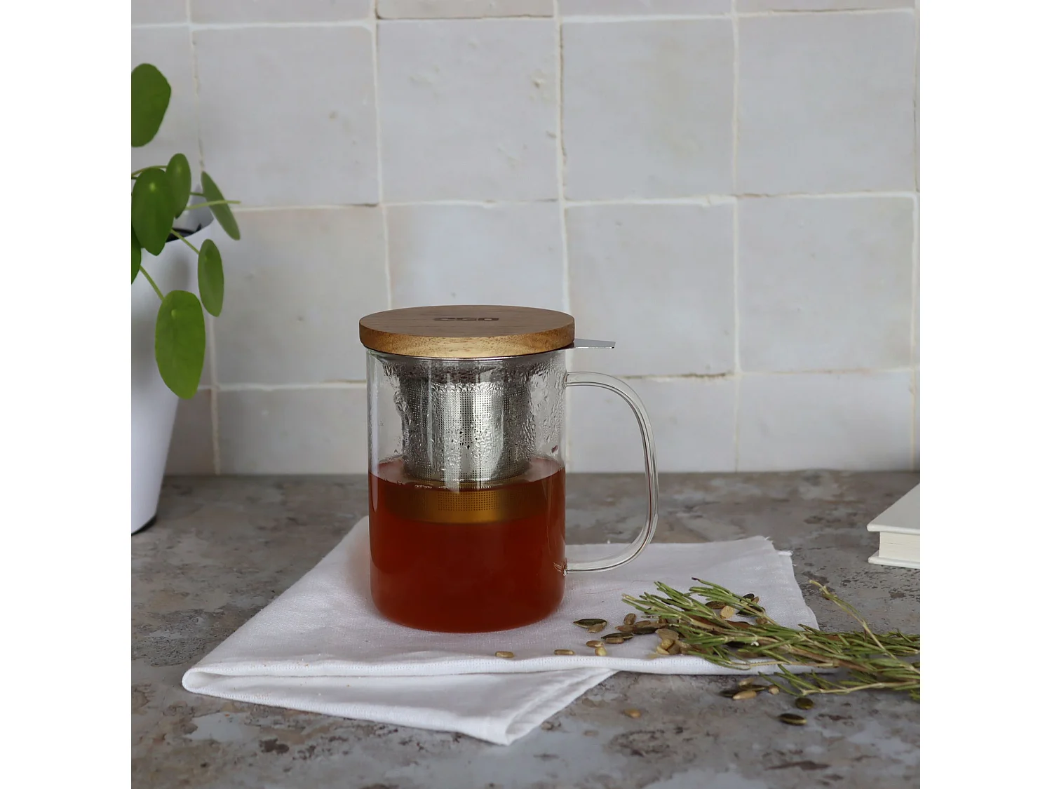 Ogo Living - Tisanière Gustave En Verre Borosilicate  450 Ml Ogo