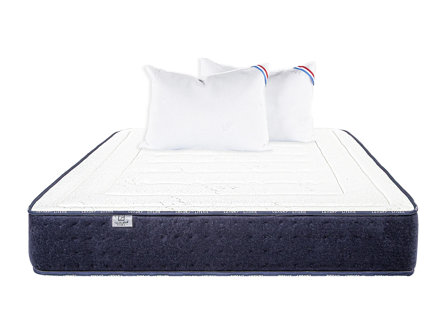 Matelas 140x190 cm, Nuage, 24 cm, mousse mémoire de forme, mi-ferme + 2 oreillers