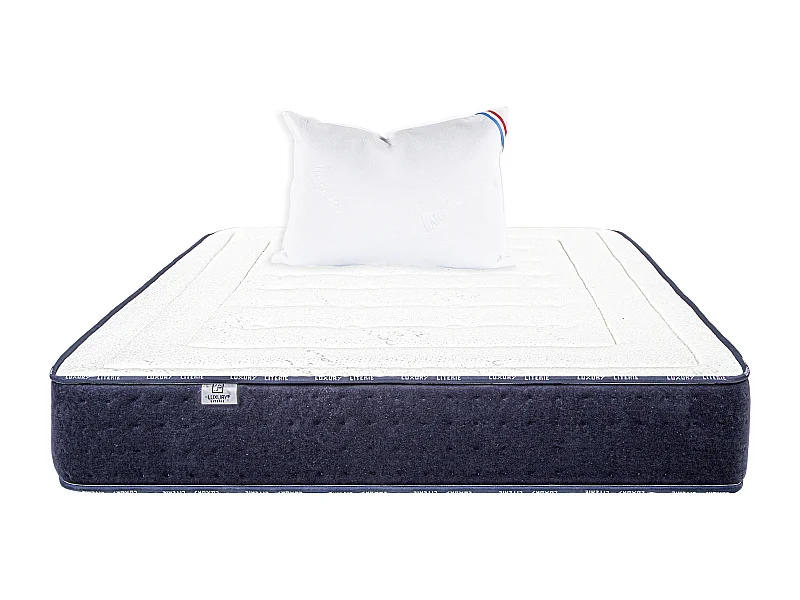 Matelas 90x190 cm, Nuage, 24 cm, mousse mémoire de forme, mi-ferme + 1 oreiller
