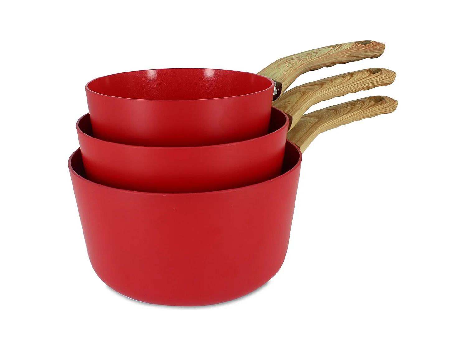 Set 3 poeles triply en acier inoxydable induction 20/24 et 28cm - made in france