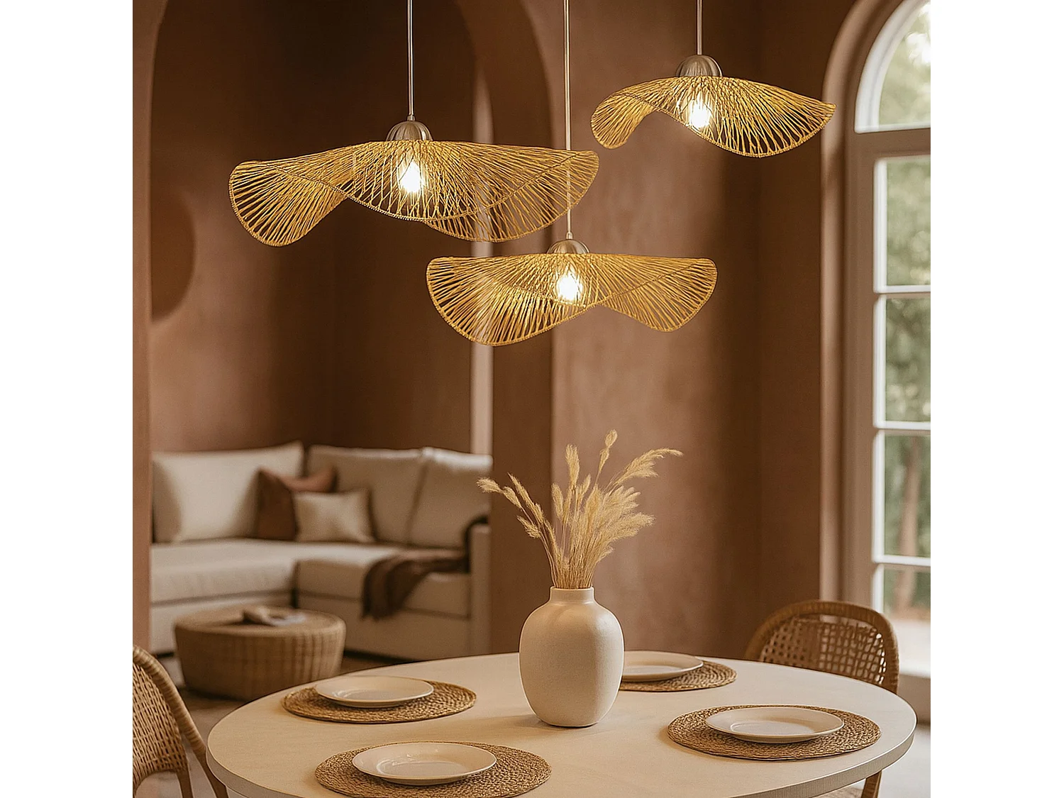 Now's Home - Suspension En Bambou Naturel O75cm Caravelle