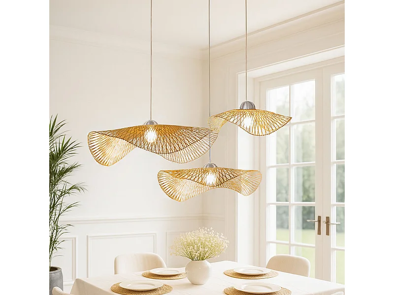 Now's Home - Suspension En Bambou Naturel ø75cm Caravelle