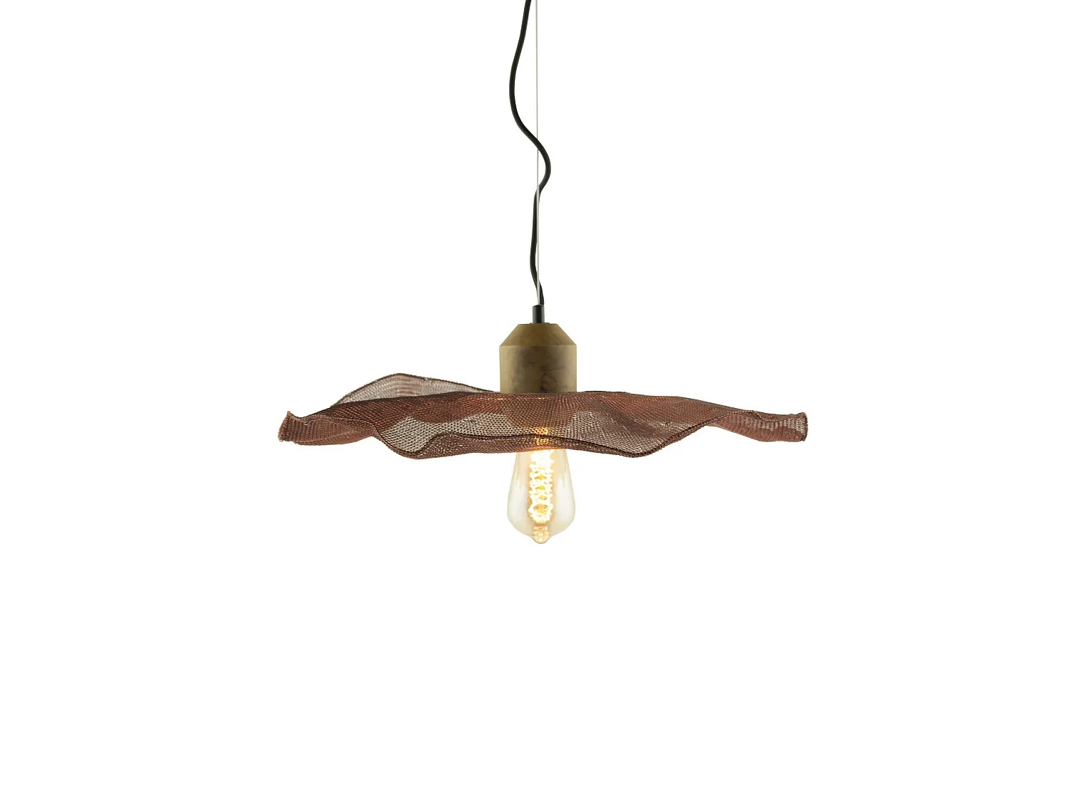 Now's Home - Suspensions En Cuivre Maille Crochetee Main 45 X 45 X 20 Cm Bokota