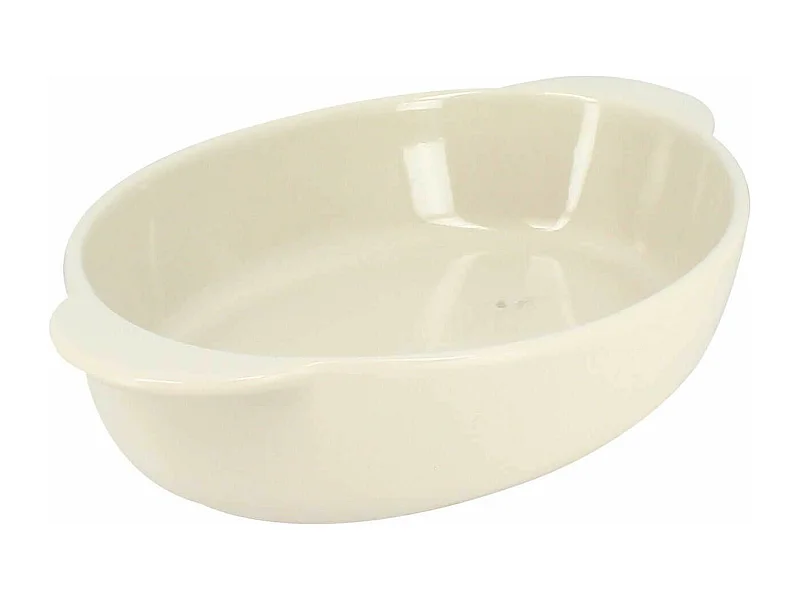 Menastyl - Plat A Four Octave Ovale 27x16.5cm 950ml En Gres Beige