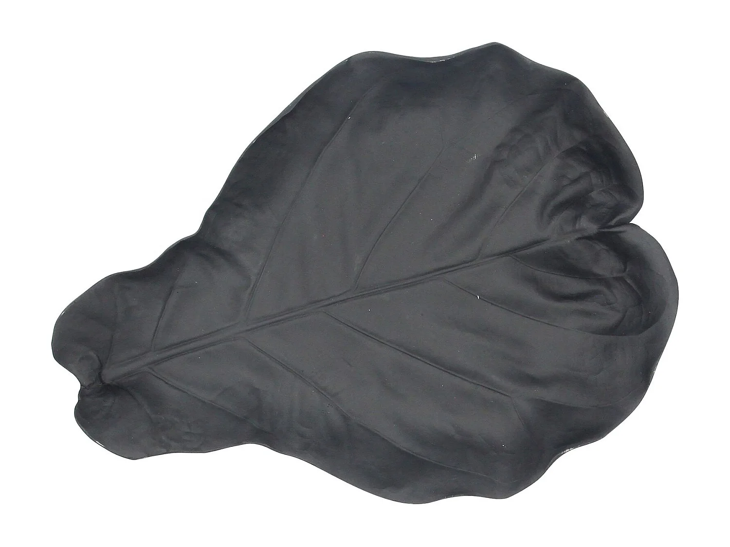 Now's Home - Coupelle Fleur En Resine Noir Mat 27.5x36.5x5.5cm Jungle