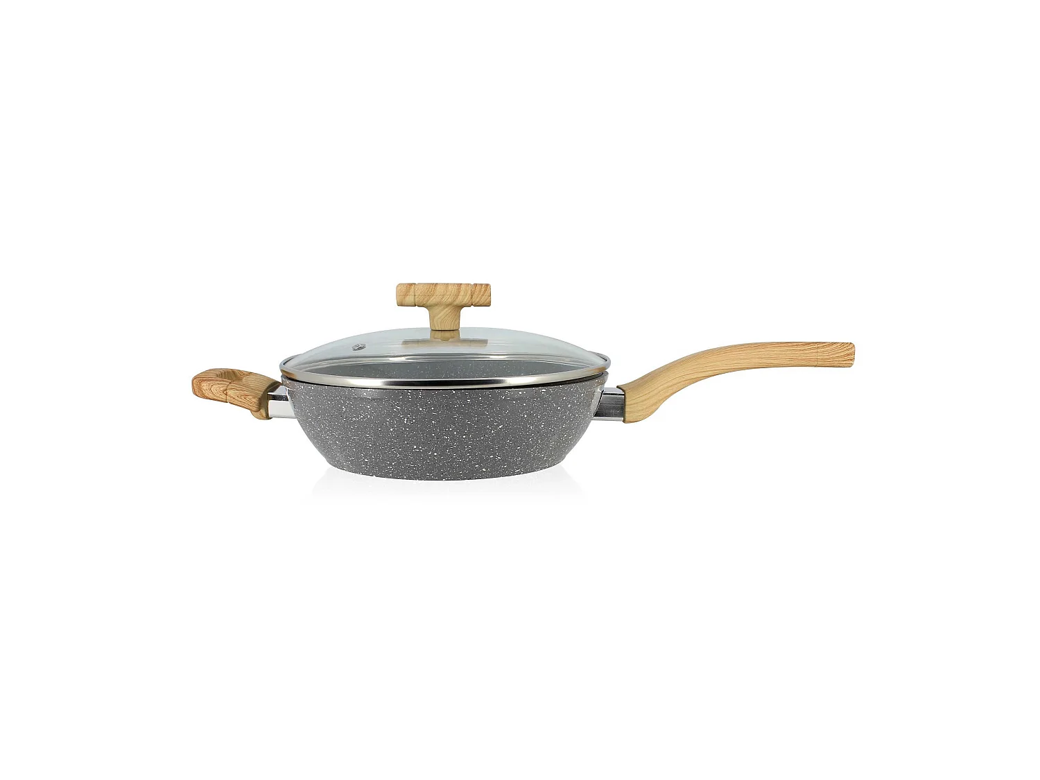 Set 3 poeles triply en acier inoxydable induction 20/24 et 28cm - made in france