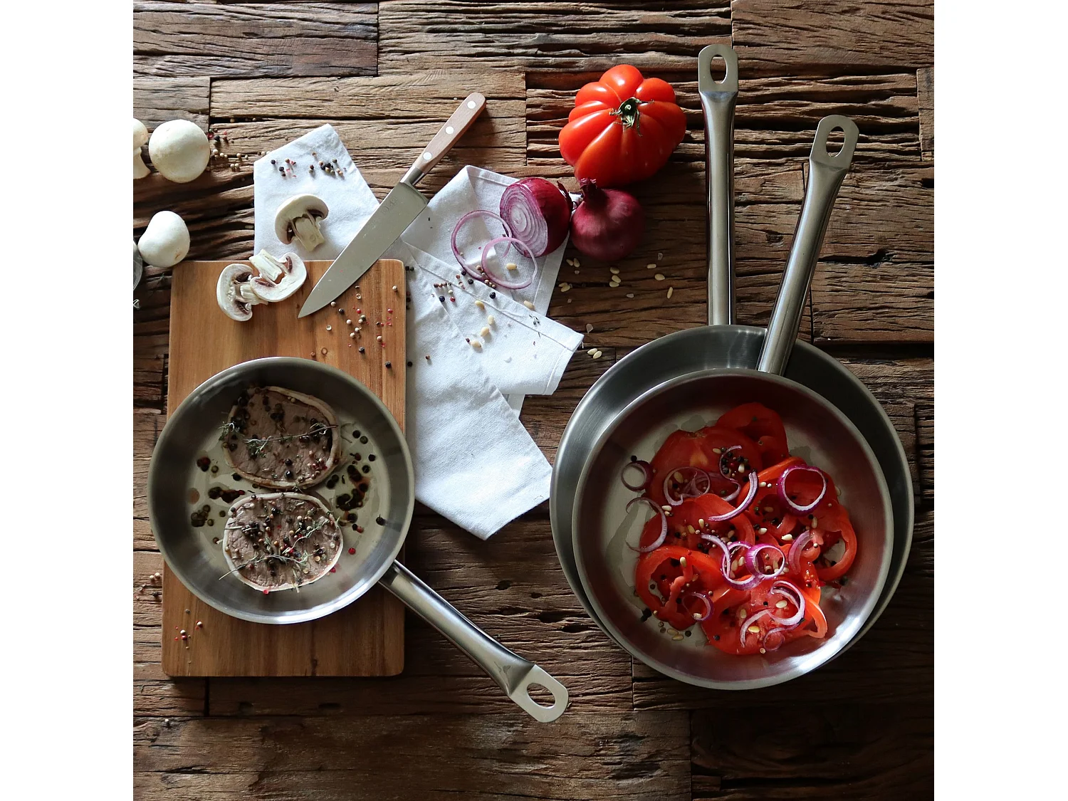 Menastyl - Poele Professionnel 20cm En Acier Inoxydable