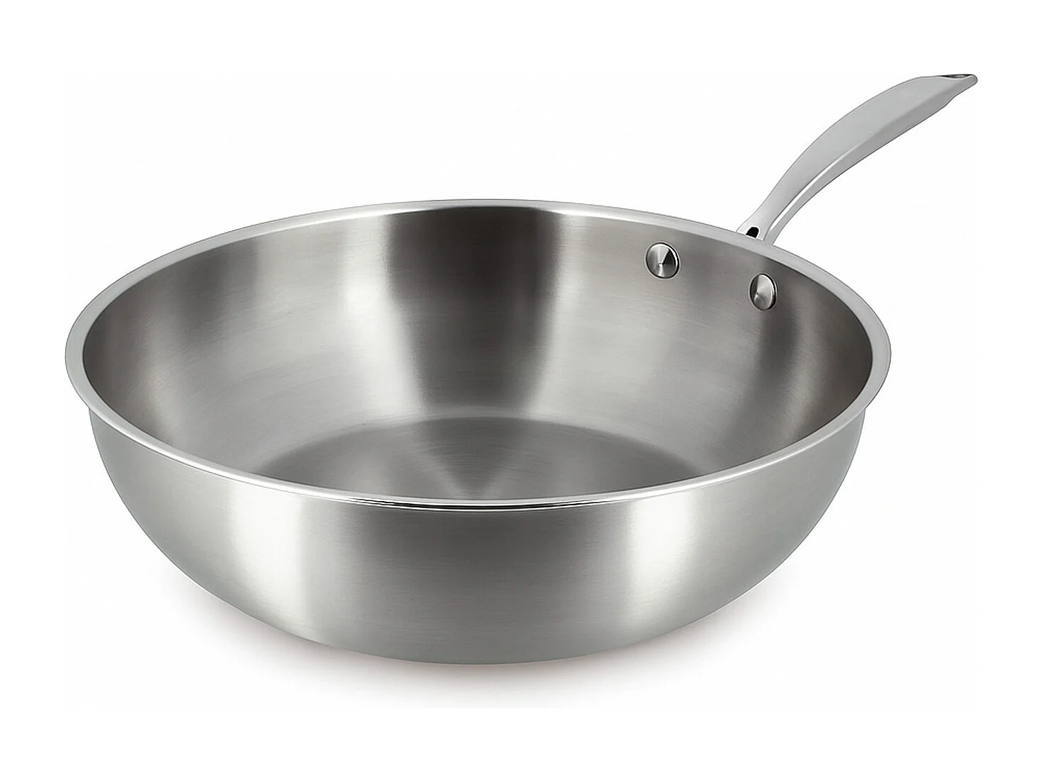 Menastyl - Wok Triply 28cm En Acier Inoxydable - Made In France