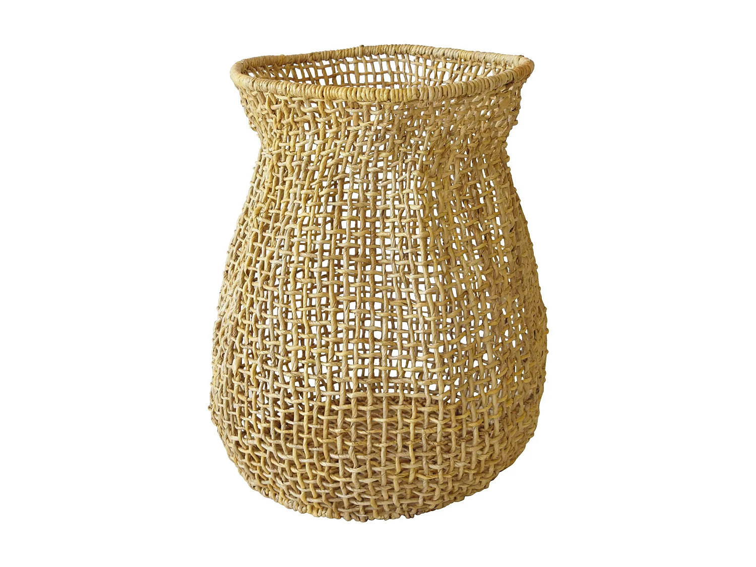 Now's Home - Panier/cache Pot Fibre Dabaca Couleur Naturelle ø42xh50cm Abaca