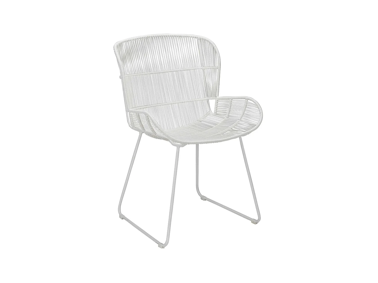 Now's Home - Fauteuil De Table Blanc Indoor 74x66.5x82.5cm Con Dao