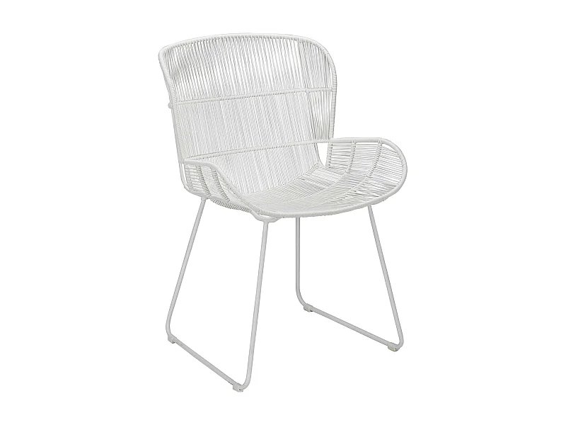 Now's Home - Fauteuil De Table Blanc Indoor 74x66.5x82.5cm Con Dao