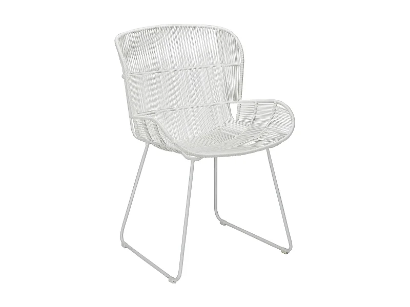 Now's Home - Fauteuil De Table Blanc Indoor 74x66.5x82.5cm Con Dao