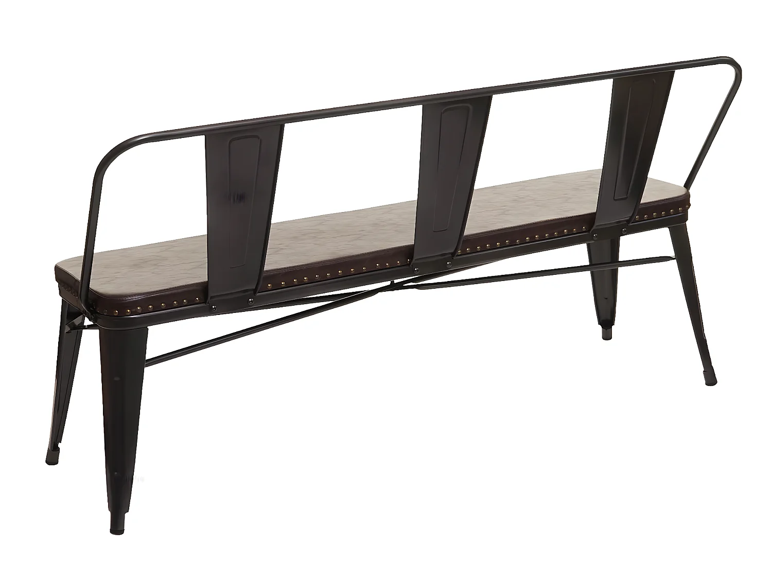 3er Sitzbank MCW-H10, Schwarz-braun