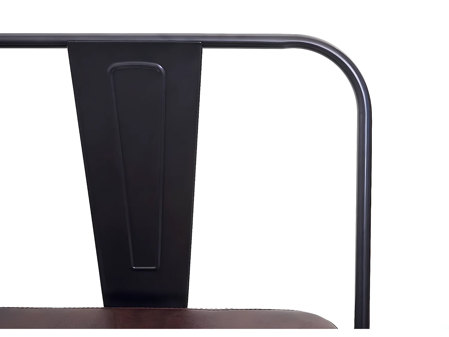 Banc 2 places MCW-H10 Design industriel,  noir-marron