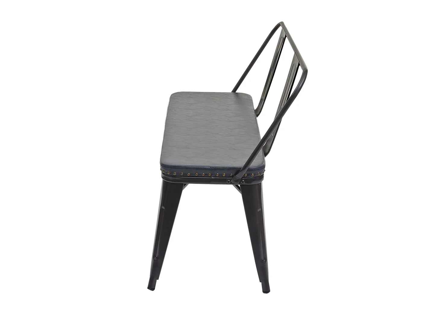 2-osobowa ławka MCW-H10 o industrialnym designie,  czarno-szary