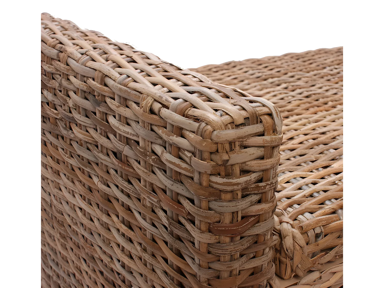 Sitzbank Genua Rattan Staufach, Kubu grau