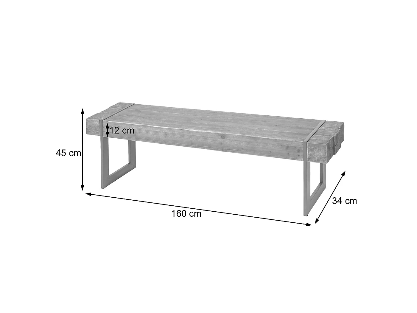 Bank MCW-A15,  bruin 160cm