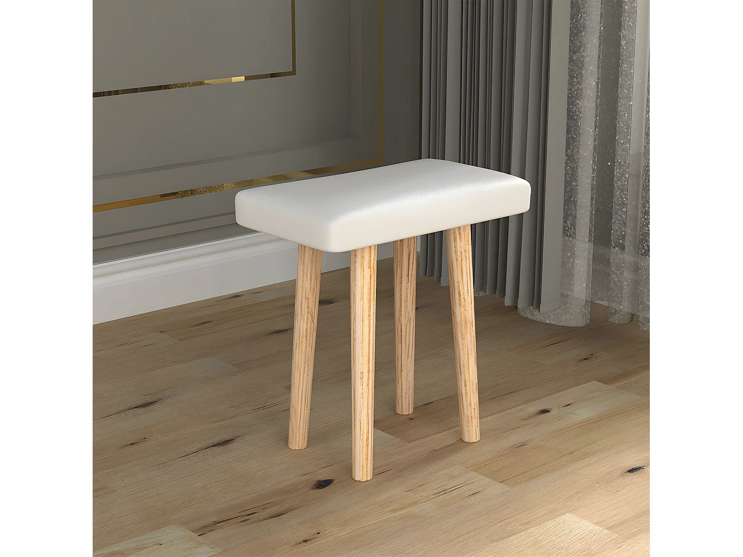 Schminkhocker Sitzhocker Holzhocker